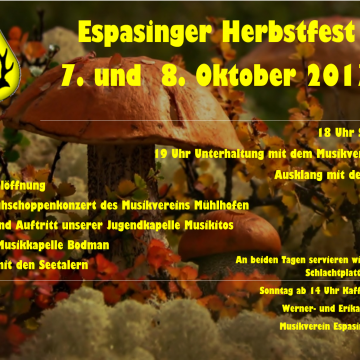 Espasinger Herbstfest am 7. und 8. Oktober 2017